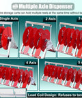 Collapsible Wire Spool Rack Cable Caddy with stainless frame, multiple reel configurations for home and garage projects.