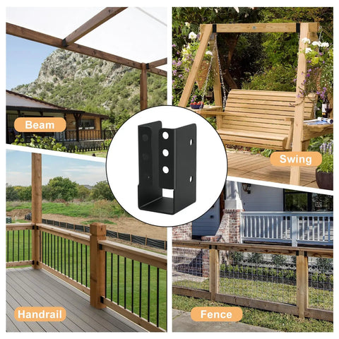 Beefed Up Heavy Duty Concealed Flange Joist Hanger Set 24 Pieces 2x4 Outdoor Brackets For Beams Rails And Fences Q235B Steel Powder Coated Rust Resistant And Easy Install