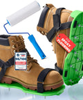 Epoxy Shoes With 9 Inch Spiked Roller For Smooth Garage Floors, Floor Spiked Tools With Three Quarter Inch Short Gunite Spikes
