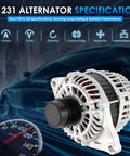 Replacement Car Alternator 11231N Fits Chrysler 200 Cirrus Sebring Avenger Caliber Jeep Compass Patriot 2.0L 2.4L