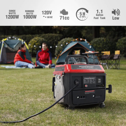 Ultralight 1200W 2 Stroke Portable Generator For Camping And Outdoor Adventures Lightweight Carrying Handle Ready