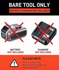 Heavy Duty Cordless Palm Router With A Beefy 800W Brushless Motor Churning Up To 28000 Rpm For Fast Woodworking Cuts. Bare tool notice.