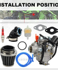 GY6 24mm Carburetor Kit With Manifold Air Filter Ignition Plug For 4 Stroke Engines 125cc 150cc ATV Go Kart Buggy Parts