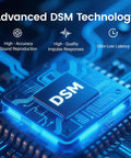 Close-up of advanced DSM technology chip in Dual Stomp Multi Effects Guitar Pedals Dope Rechargeable Processor with expression wah.