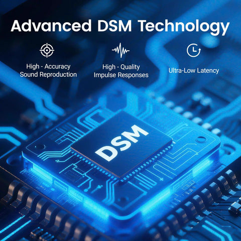 Close-up of advanced DSM technology chip in Dual Stomp Multi Effects Guitar Pedals Dope Rechargeable Processor with expression wah.