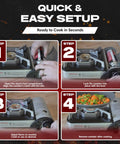 Step-by-step setup guide for using the 4 Pack 8 Oz Butane Gas Canisters for kitchen torch and camp stove high heat fuel.
