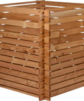 Green Label Larch Wood Composter with Plug-In System, square 79 cm, solid wood garden bin, 420 L capacity, FSC certified