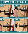 Installation steps for 4 Pack Adjustable G Shaped Sofa Clamps for Sectional Couches and Outdoor Patio Furniture Clips