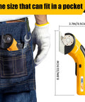 Heavy Duty Cordless Electric Scissors For Cardboard Box Cutter With Safety Lock And Rechargeable Battery Lightweight Power Tool in pocket.