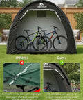 Portable Bike Storage Shed Tent For Outdoor Use Fits 1 To 2 Bicycles With Rain Cover; compares damage vs. protection.