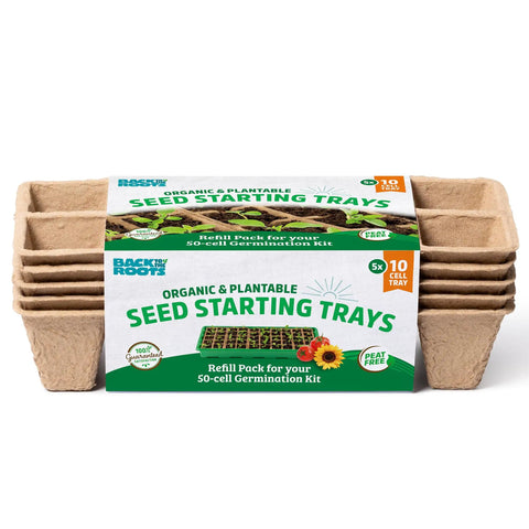 Grow Kit Refill Pack For Eco Friendly Seed Starting With Biodegradable Peat Free Trays Glue Free And Chemical Free Root Health