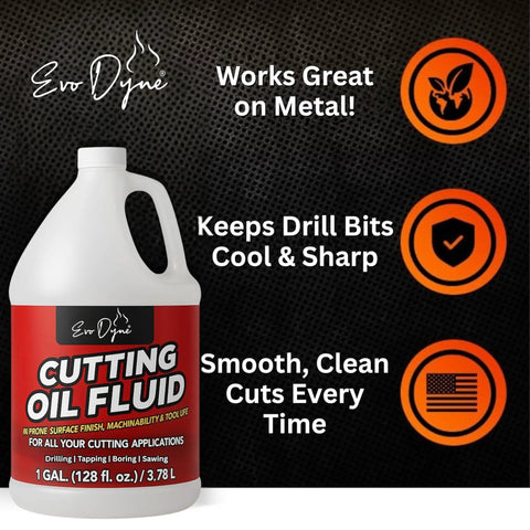 Multipurpose Metal Cutting Fluid For Drilling, Tapping, And Milling, Dope Cutting Oil For Stainless Steel, Titanium, And All Metals, Made In USA, 1 Gallon, Low Foaming Lubrication For Smooth Tool Life
