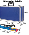 Heavy Duty 1000W Electromagnetic Induction Bolt Heater Slick Handheld Magnetic Extraction Tool dimensions with case and heater.