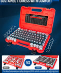 Pro Grade Hydraulic Cap And Plug Kit For JIC And ORFS Fittings 160 Piece Master Set open case with organized fittings