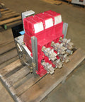Type K Six Hundred Air Circuit Breaker With Rms Nine Microversa Tripping Unit For Four Eighty Vac Panels Plug And Play Setup on wooden pallet.