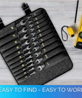 Ratcheting Wrench Set 22-Piece Metric And SAE Reversible Wrenches With Mirror Finish Unbreakable Build 90-Tooth Mechanism in tool roll