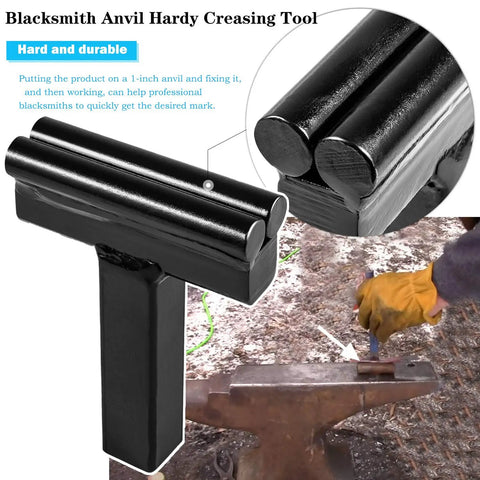 1 Inch Anvil Hardy Tool Set For Metalworking With Creasing Tool Stake Bottom Fuller Hot Cut Tool Turning Bending Scrolling