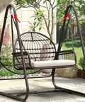 Heavy Duty Porch Swing Springs 2 Pack 750Lbs Each Total 1500Lbs Capacity For Ceiling Mount Indoor Outdoor Hammock Chair Suspension Hangers Premium Steel Construction With Shock Absorbing Coils For Smooth Swing attached to swing