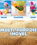 12 Pack Beach Sand Shovels Set, 8 Inch Heavy Duty Plastic Digging Tools In 6 Bright Colors used on beach, garden, snow by kids