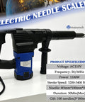 Electric Needle Gun Scaler for Rust Removal, 110V Industrial Grade Pneumatic Tool with pistol grip on display