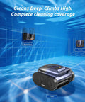 Cordless Robotic Pool Cleaner With 180 Minute Runtime For Inground Pools Wall And Waterline Climbing Auto Vacuum No Cord Hassles