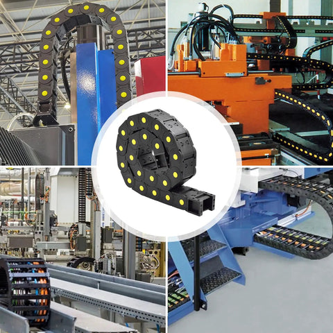 39.3 Inch Closed Type Drag Chain Cable Carrier For CNC Routers And Industrial Machines 1 Meter Length R75 Bend Radius