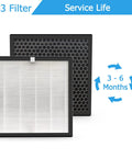 G3 H13 True HEPA Replacement Filter 3 In 1 For AMEIFU G3 Sferf30 FXAP2W Air Purifier 3-6 months service life