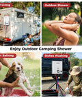 Grab And Go Portable Propane Water Heater Boasting Instant 1.32 Gpm Hot Flow And A Hefty 34000 BTU Output tailored for outdoor showers and RV living.