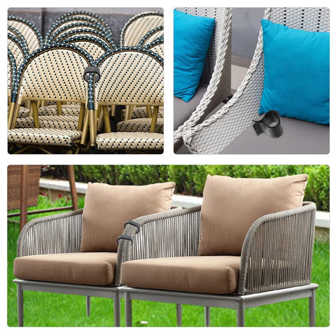Rattan chairs and wicker sofas with 24Pcs Rattan Furniture Clamps For Patio Wicker Chairs And Sectional Sofas No Hassle Install Fasteners