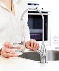 Heavy Duty Brushed Nickel RO Drinking Water Faucet for Under Sink Filtration Systems 360 Degree Swivel Quarter Turn Handle