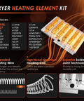 Heavy Duty Dryer Heating Element Kit Replacement for Multiple Models 503978 964p3 510329 61928 61927 61929 Fits Maytag Amana Dryers