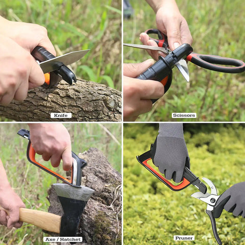 All-In-One Garden Blade Sharpener Beast Tool For Mower Blades Axes Hatchets Machetes Pruners Hedge Shears Scissors And Other Edged Tools Fast Sharpening For Home DIY Projects