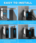 2 Pack Heavy Duty Sliding Gate Rollers With Adjustable 6 Inch Double Hard Nylon Rollers, Gate Roller Guide Kit for installation