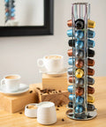 Capsule Spinning Carousel Holder For Espresso Pods, 360 Degree Rotating Coffee Pod Rack With Solid Base, Holds 40 Pods