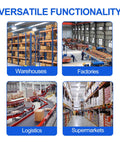Manual Material Lift Winch Stacker With Adjustable Height 500 Pound Capacity used in warehouses, factories, logistics, supermarkets