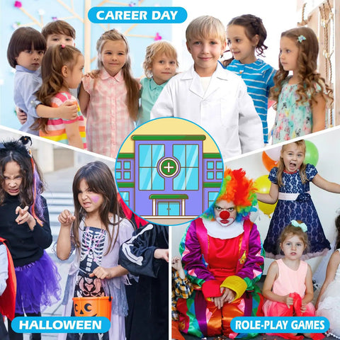 Kids Lab Coat Doctor Costume For Halloween And Career Day Realistic White Coat For Boys And Girls Ages 7 To 9 Kid Friendly Role Play