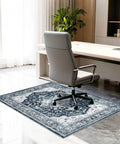 No Slip Office Chair Mat For Hardwood And Tile Floors 36 By 48 Inches Under Desk Carpet Protector in office setting with chair