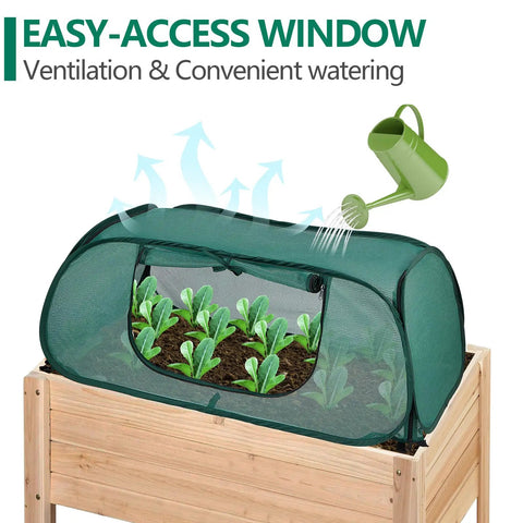 Easy Setup Pop Up Mesh Garden Bed Cover For Raised Beds Crop Cage 45 By 22 By 16 Inches With 30 Percent Sunblock Shade Cloth And Metal Anchoring Spikes So It Protects Plants From Birds And Small Animals