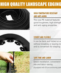 Heavy Duty Black Landscape Edging 2 Inches Tall 33 Feet Long All In One Kit With 30 Anchoring Spikes And 5 Connectors features