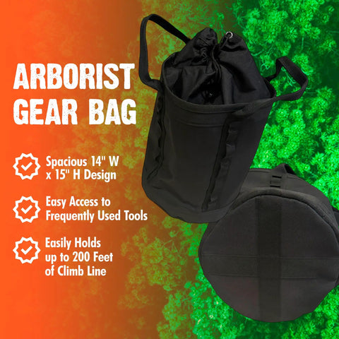 Large Arborist Rope Bag Bucket Style Storage For Tree Climbing Gear Heavy Duty Nylon Gear Bag With Handles Rope Organizer