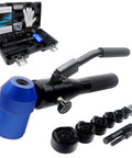 Hydraulic Knockout Hole Punch Set 1/2 To 2 Inch Electrical Conduit Cutter Kit For Metal with round punches and toolbox