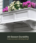 White Fairfield And Cape Cod Window Box Decorative Brackets Two Pack Built To Last In 100 Percent Polyethylene Resin installed