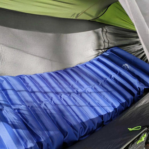 3 In 1 Camping Hammock Tent With Mosquito Net And Rain Fly, Portable Waterproof Sleeping Hammock for Hiking, blue mat inside