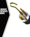 Close-up of the Ultralight Telescopic Pole For Electricians With Rust Resistant Fish Tape Tool Maximum Reach With Minimal Effort