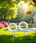 2 Pack Silvery Parrot Foot Rings For Small To Medium Birds With Easy Clip For Quick On Off Use Metal Bird Leg Bands in garden