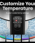 Electric Kettle With Temperature Control And Removable Infuser, Glass 1.8L, 5 Presets, LED Indicators, temperature settings view.