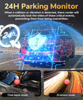 Front And Rear 4K Dash Cam For Cars With Dual Recording, Built-In 5G WiFi GPS, 24H Parking Monitor feature illustration