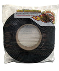 Front view of black Nomex self-stick gasket roll for Big Green Egg, FireBlack 125, LavaLock LG XL, Island Outdoor.