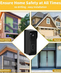 Doorbell Mount For Blink Video Doorbell 2nd Gen 2025 With An Adjustable Weatherproof Protective Case, image showing indoor and outdoor use.