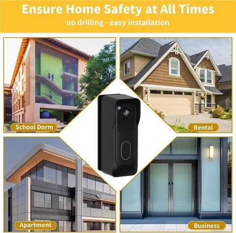 Doorbell Mount For Blink Video Doorbell 2nd Gen 2025 With An Adjustable Weatherproof Protective Case, image showing indoor and outdoor use.